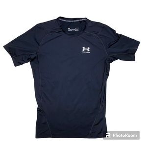 Under Armour HeatGear, Black Compression Shirt; Men’s Large; EUC
